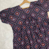 Feeding Frock Alia Cut, Free Size, Ankle Length, Tie-Up, Puff Sleeve Sleepwear in Softest Cotton Fabric (Bra Size 34"-38" | 50”-52″ length)